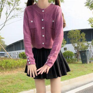 Button Accent Knit Cardigan