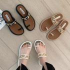 Toe Loop Chained Sandals