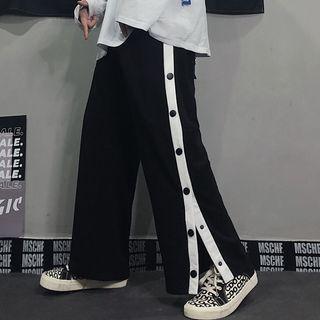 Striped Shorts / Cropped Wide-leg Pants