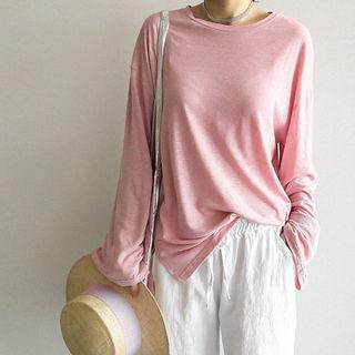 Long-sleeve M Lange Linen Blend T-shirt
