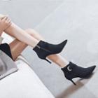 Ruched High-heel Ankle Boots