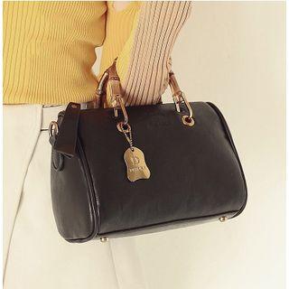 Bamboo Handle Boston Bag