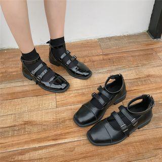 Double Band Ankle Strap Flats