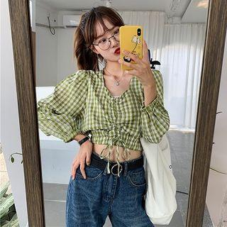 Crop Plaid Top