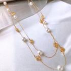 Pearl Flower Necklace Gold - One Size