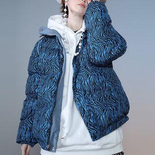 Reversible Print Padded Zip Jacket