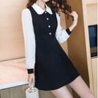 Long-sleeve Peter-pan Collar A-line Dress