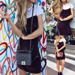 Ruffle Trim Spaghetti Strap Dress