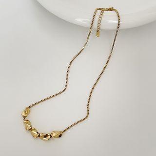 Bead Stainless Steel Necklace 1 Pc - Gold - One Size
