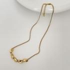 Bead Stainless Steel Necklace 1 Pc - Gold - One Size