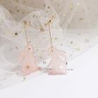 Resin Rabbit Drop Earring 1 Pair - Pink - One Size