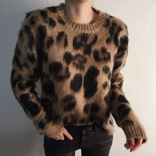 Leopard Pattern Long Sleeve Sweater