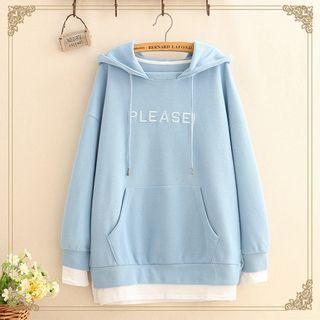 Please Embroidered Hoodie