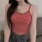 Striped Camisole Top Striped - Red - One Size