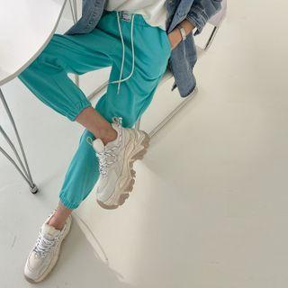 Drawcord Patch-detail Jogger Pants