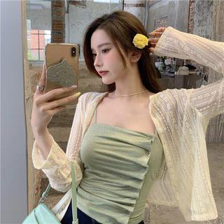 Spaghetti Strap Top / Lace Jacket