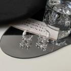 Moon & Star Faux Pearl Alloy Fringed Earring 1 Pair - Silver - One Size