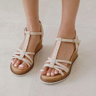 Sling-back Wedge-heel Espadrille Sandals