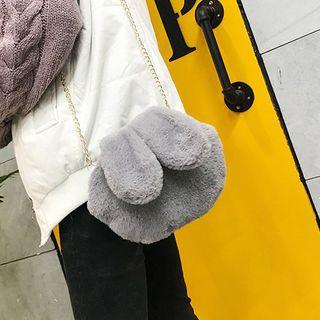 Ears-accent Velvet Crossbody Bag