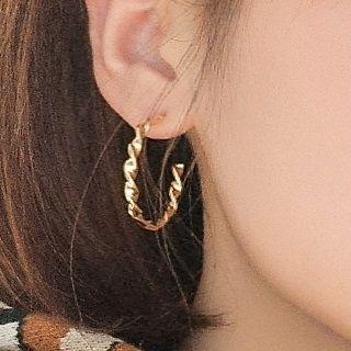 Twisted Alloy Open Hoop Earring