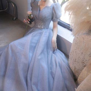 Rhinestone Embellished A-line Gown (various Designs)