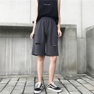 Cutout Lettering Shorts