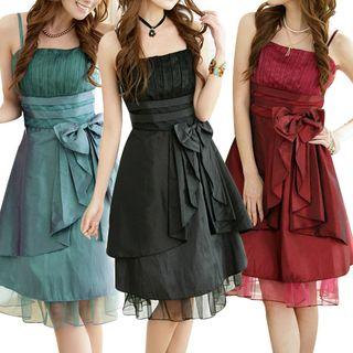 Bow Strappy Cocktail Dress