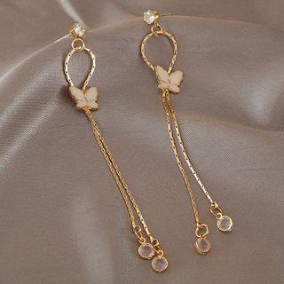 Glaze Butterfly Fringed Earring