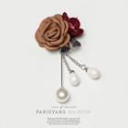 Floral Faux Pearl Brooch