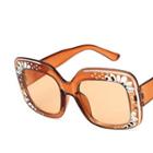 Embellished Square Polarized Sunglasses