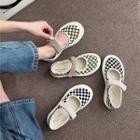 Checkerboard Platform Mary Jane Shoes