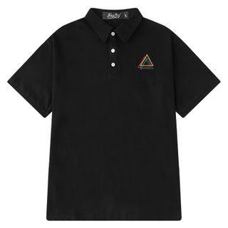 Short-sleeve Triangle Embroidery Polo Shirt