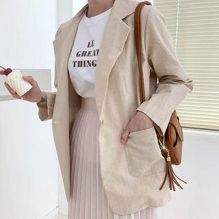Single-button Linen Blazer