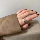 Layered Stainless Steel Open Ring