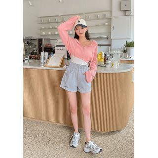 Paperbag-waist Pastel Shorts