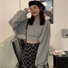 Camisole Top / Crop Sweatshirt / Checker Print A-line Skirt