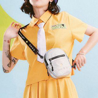 Chinese Characters Nylon Crossbody Bag As Shown In Figure - One Size