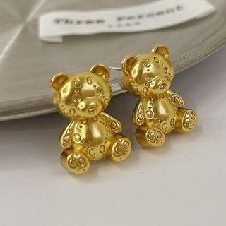 Bear Alloy Earring 1 Pair - Gold - One Size