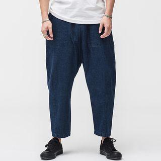 Loose-fit Straight-cut Washed Jeans