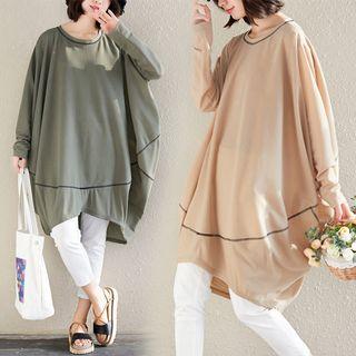 Asymmetric Long-sleeve T-shirt Dress