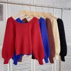 Long-sleeve Square-neck Sweater