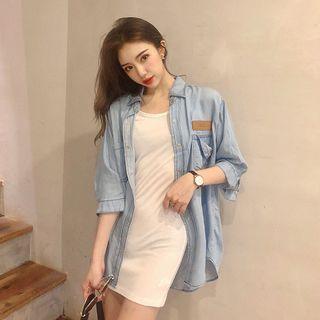 Tank Dress / Denim Jacket / Drawstring Pencil Skirt