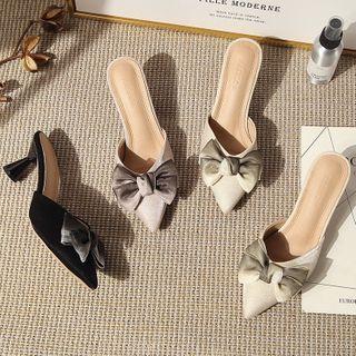 Round Heel Bow Sandals
