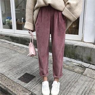 Corduroy Harem Pants Raspberry - One Size