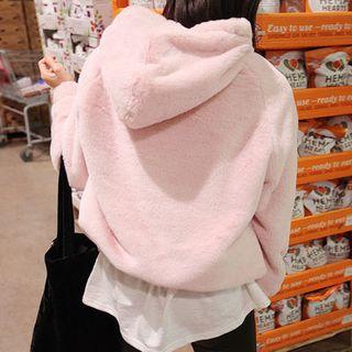 Hooded Faux-fur Pullover