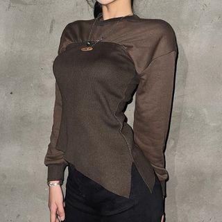 Applique Asaymmetrical Sweatshirt