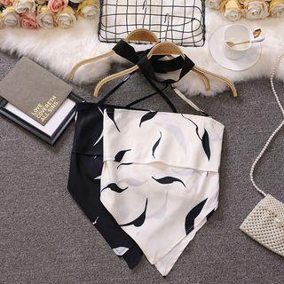 Halter Print Asymmetrical Cropped Camisole Top
