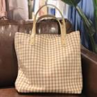 Gingham Cotton Tote Bag