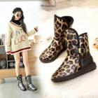 Leopard Print Snow Short Boots