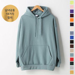 Brushed-fleece Lined Hoodie In 18 Colors